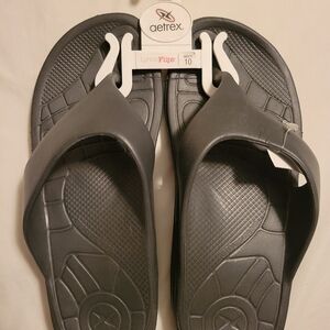 Aetrex Gray Lynco Flips Sandals